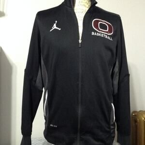 Nike Air Jordan Basketball Warm Up Jacket Men Large Dri Fit Black Jumpman